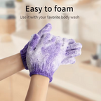 Exfoliërende badhandschoenen, set van 2