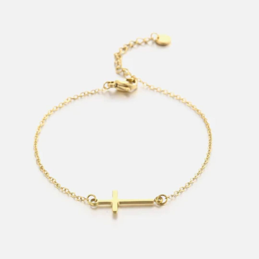 Vergulden kruisarmband