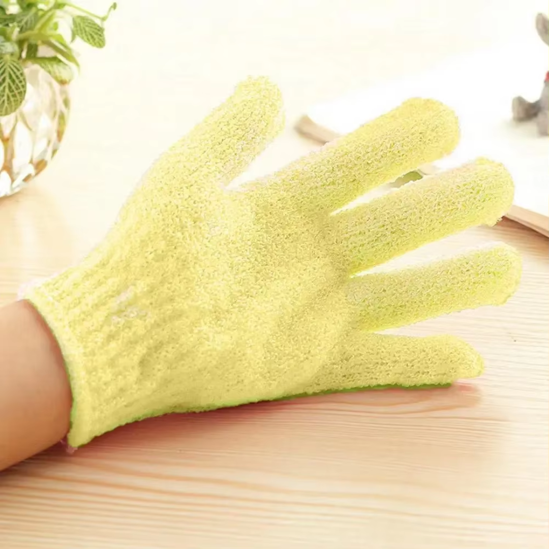 Exfoliërende badhandschoenen, set van 2