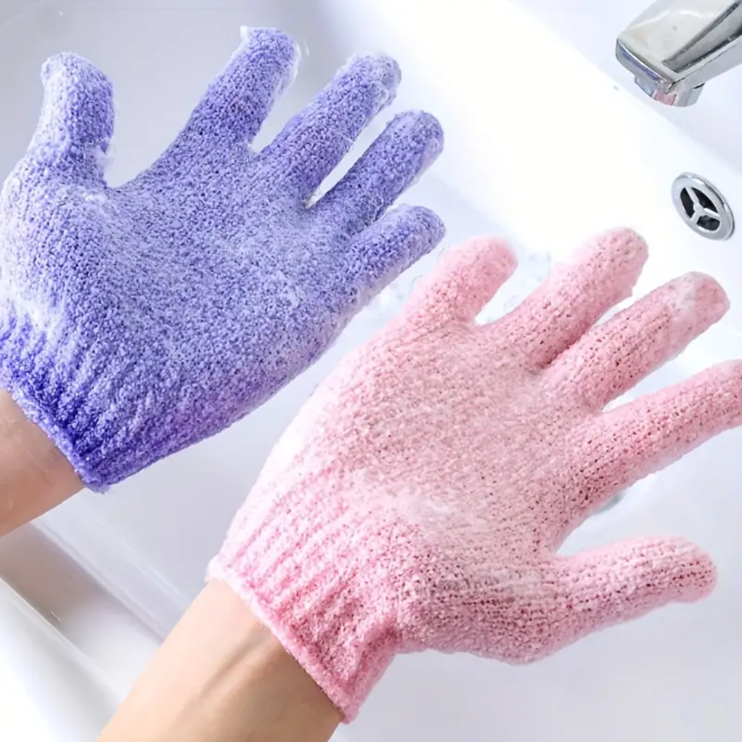 Exfoliërende badhandschoenen, set van 2