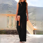 Mouwloze dames jumpsuit met rechte snit — afbeelding 5