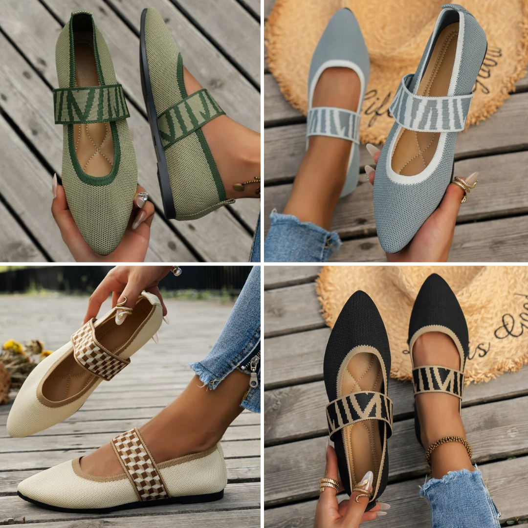 Dames zomerschoenen met spitse neus