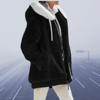 Casual fleece vest met capuchon