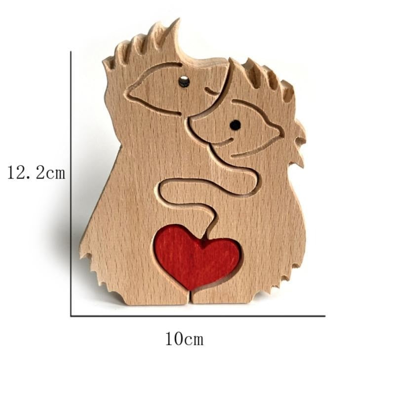 Houten dierenornamenten