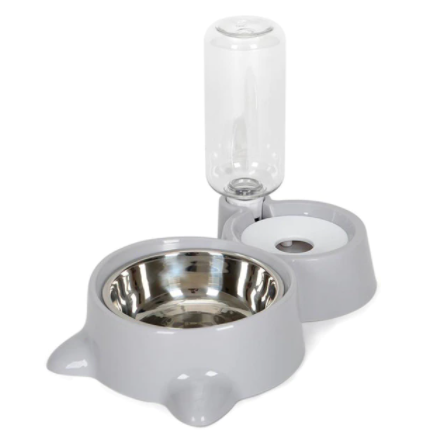 Voerbak voor katten en honden, 2-in-1
