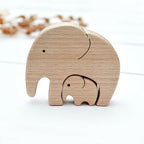 Houten dierenornamenten
