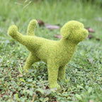 Groene gevlokte dierendecoratie voor buiten