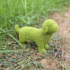 Groene gevlokte dierendecoratie voor buiten