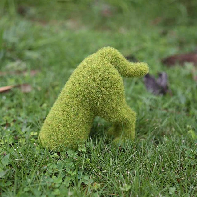 Groene gevlokte dierendecoratie voor buiten