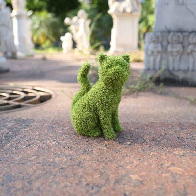 Groene gevlokte dierendecoratie voor buiten