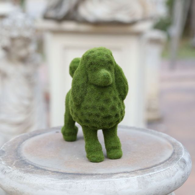 Groene gevlokte dierendecoratie voor buiten