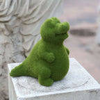 Groene gevlokte dierendecoratie voor buiten