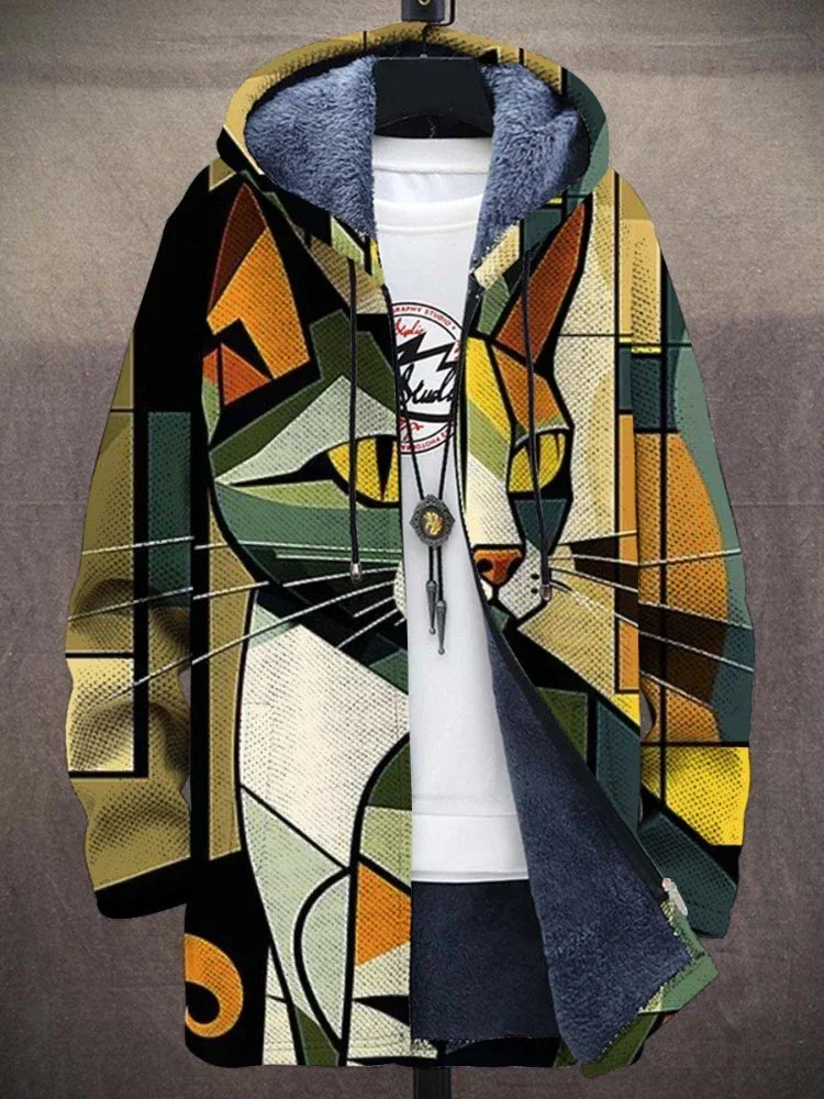 Dames jas met artistieke print