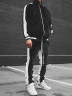 Fluwelen joggingset in retrostijl