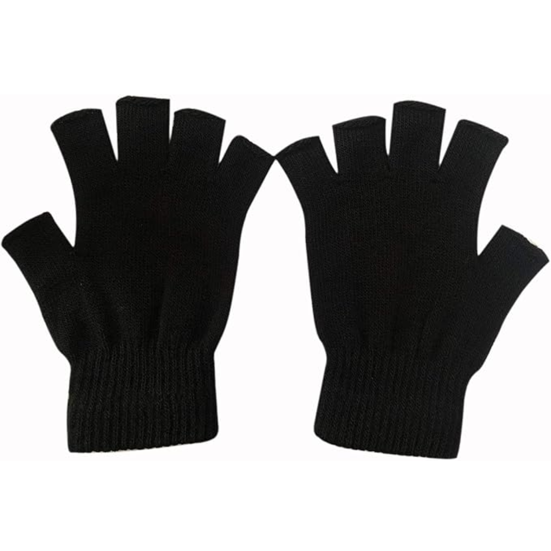 Vingerloze gebreide handschoenen