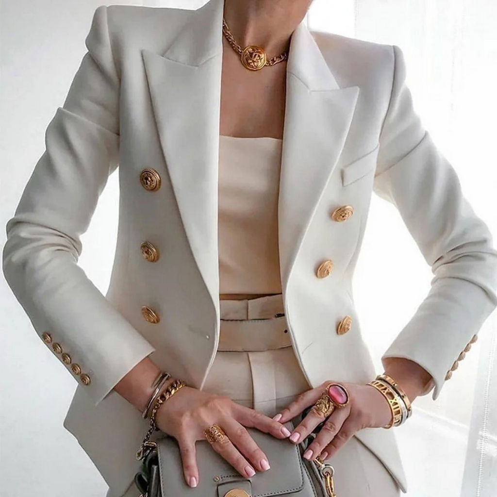 Vintage damesblazer met dubbele knopen