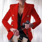 Vintage damesblazer met dubbele knopen