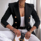 Vintage damesblazer met dubbele knopen