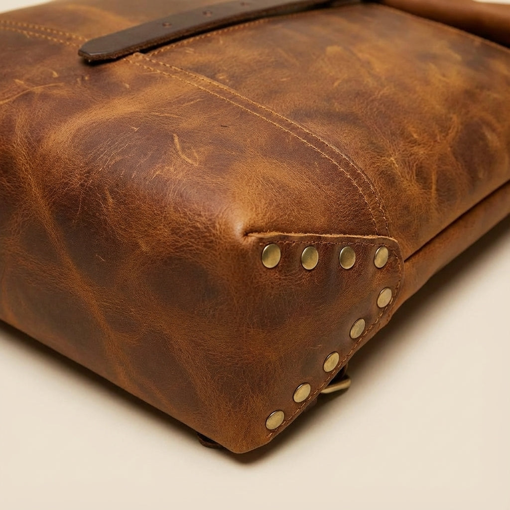 Vintage crazy horse leren rugzak