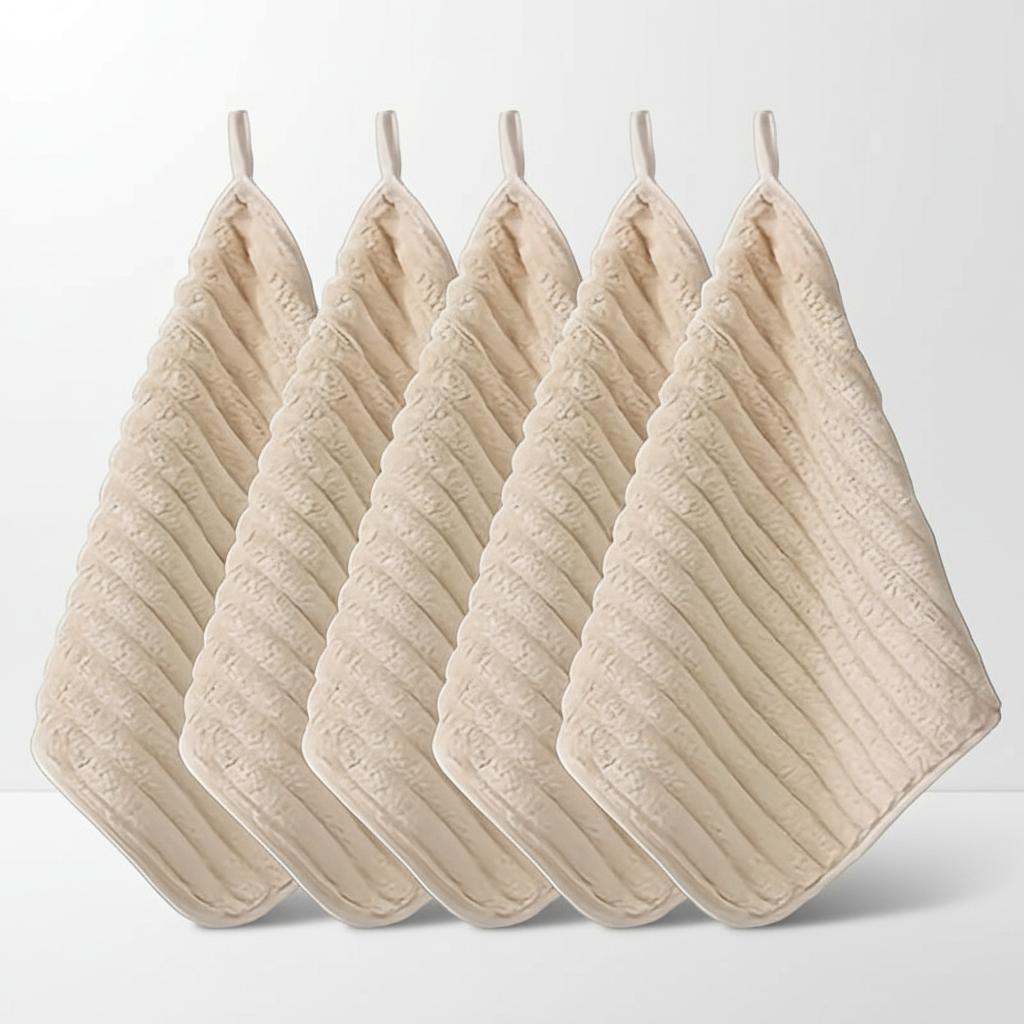 Vintage gestreept handdoeken set