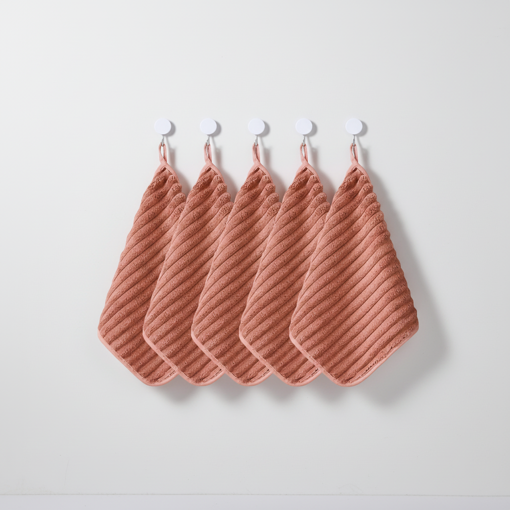 Vintage gestreept handdoeken set