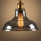 Vintage industriële glazen hanglamp