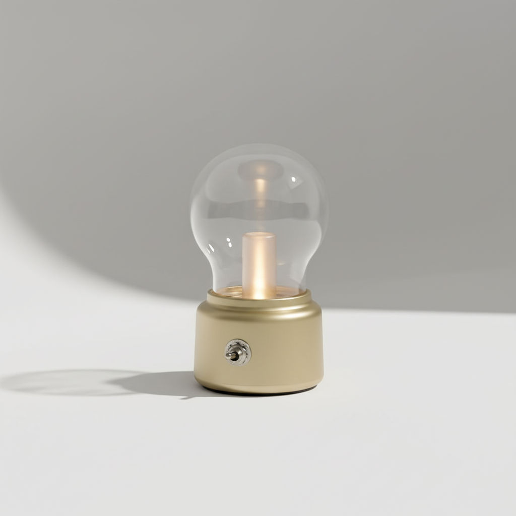 Vintage glazen tafellamp