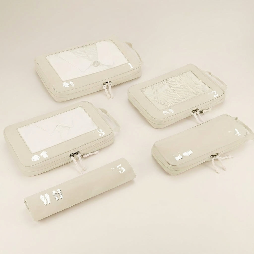 Visueel overzicht bagage organizers