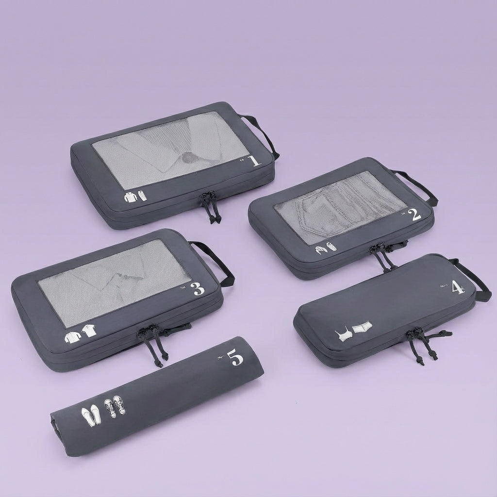 Visueel overzicht bagage organizers