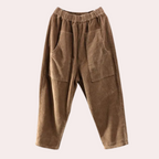 Casual ribfluwelen broek voor dames