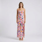 Vallende maxi-jurk met split