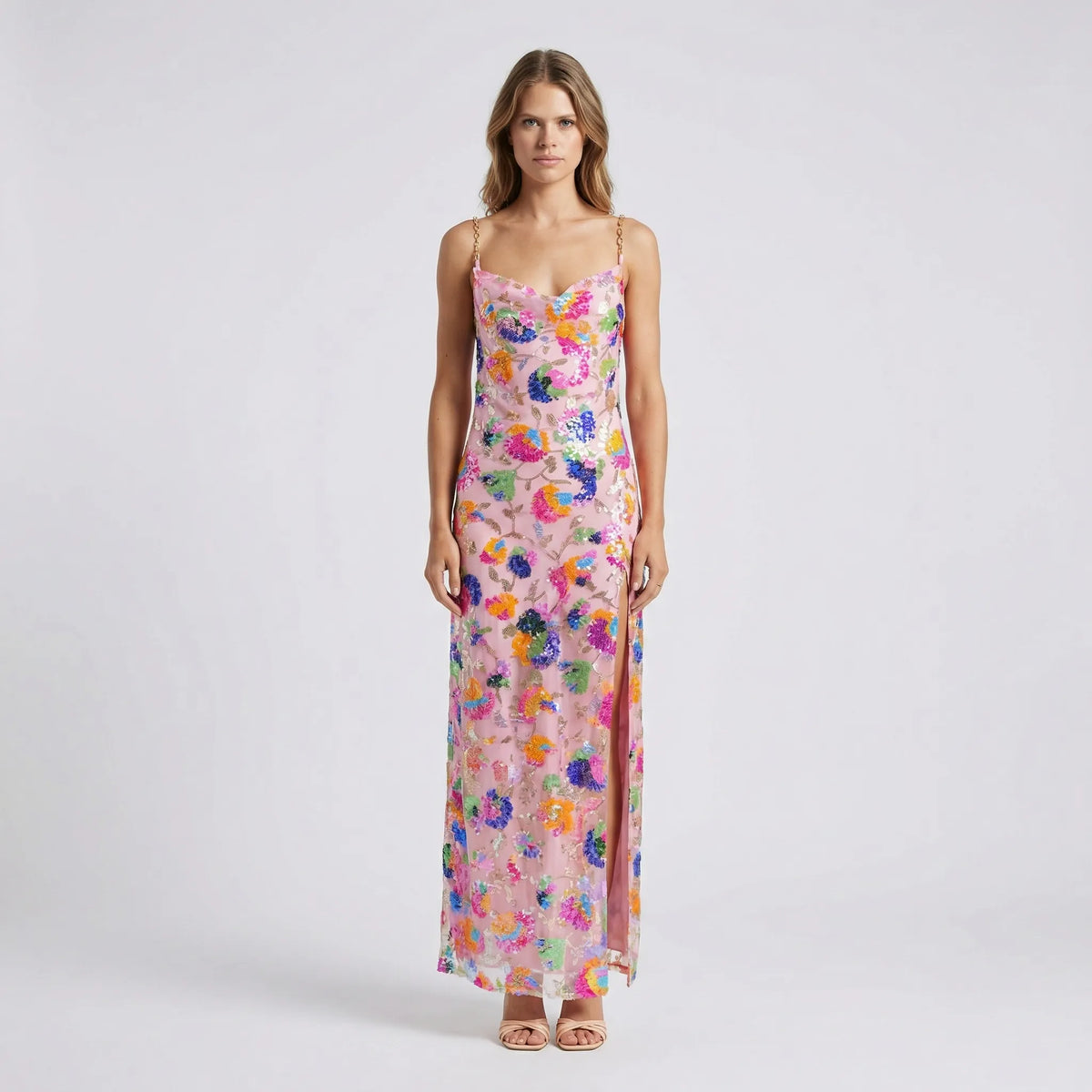Vallende maxi-jurk met split