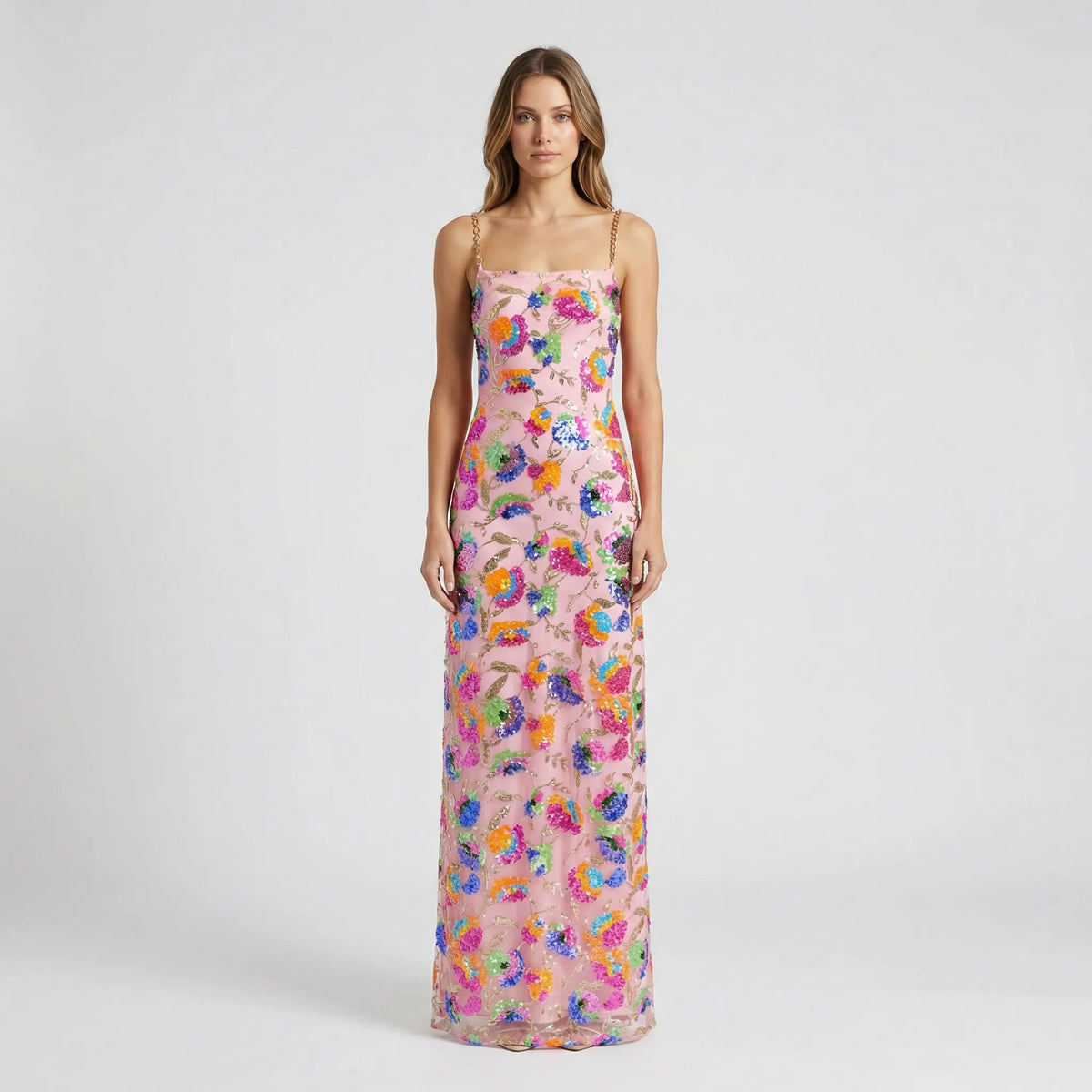 Vallende maxi-jurk met split