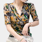 Vrolijke V-hals blouse voor dames