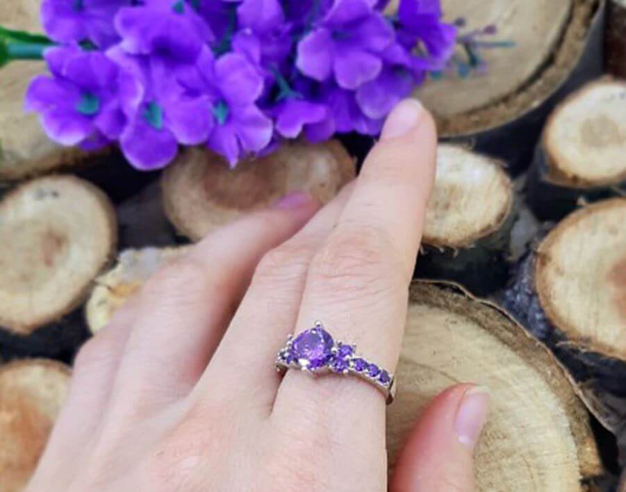 Eternity-ring met amethist — afbeelding 8