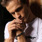 Vikings drakenkop mannenarmband