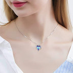 Hart en vleugels kristallen ketting