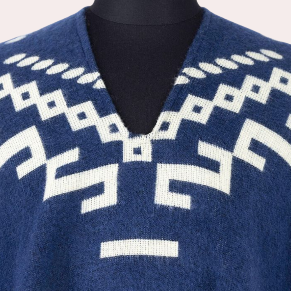 Warme poncho voor heren
