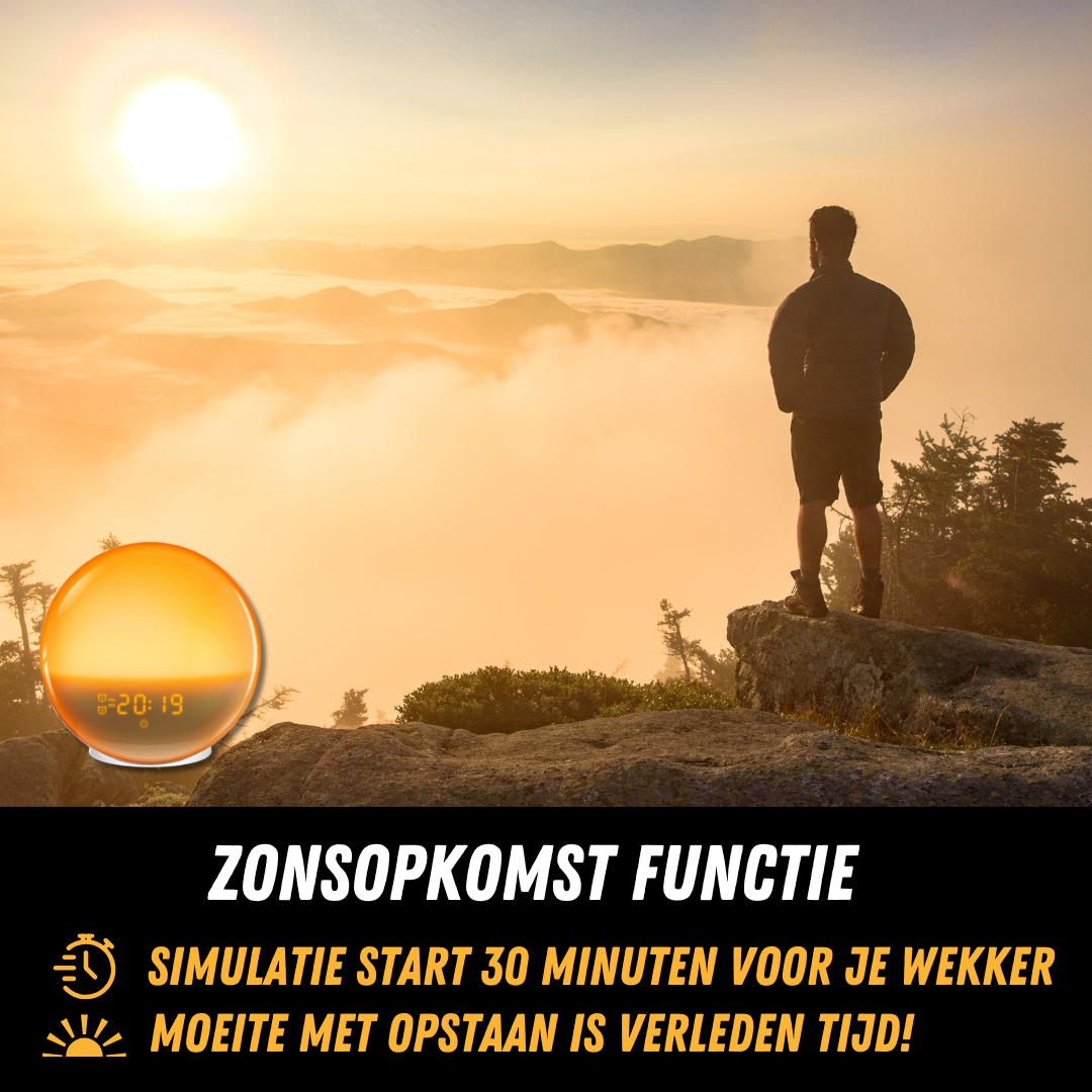 Natuurlijke wekkerradio met wake-up light
