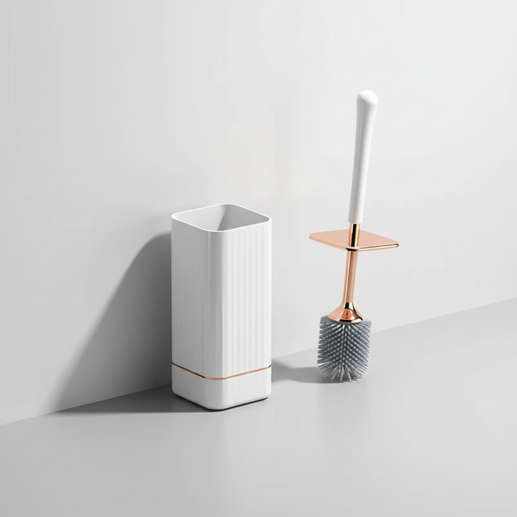 Muur gemonteerde toiletborstel kunststof