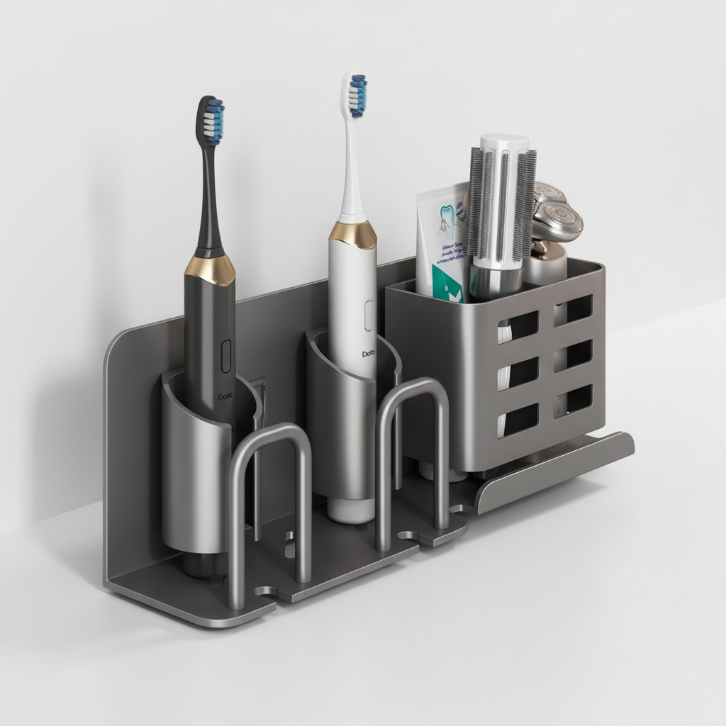 Wandgemonteerde aluminium houder