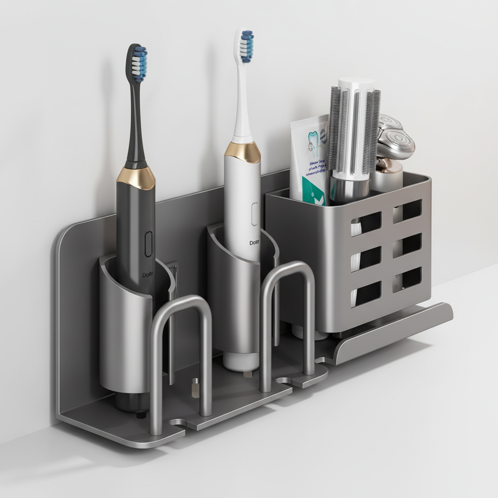Wandgemonteerde aluminium houder
