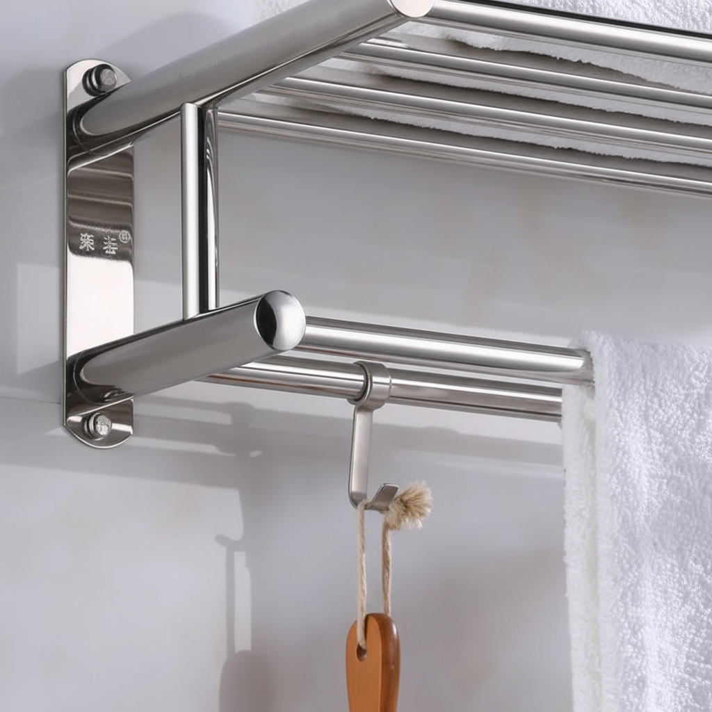 Wandgemonteerde RVS houder