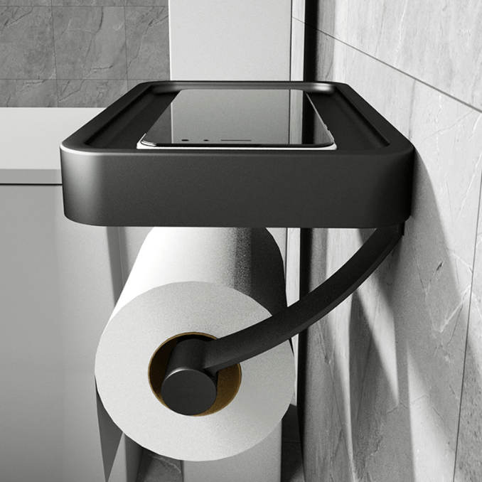 Muurbevestigde toiletpapierhouder