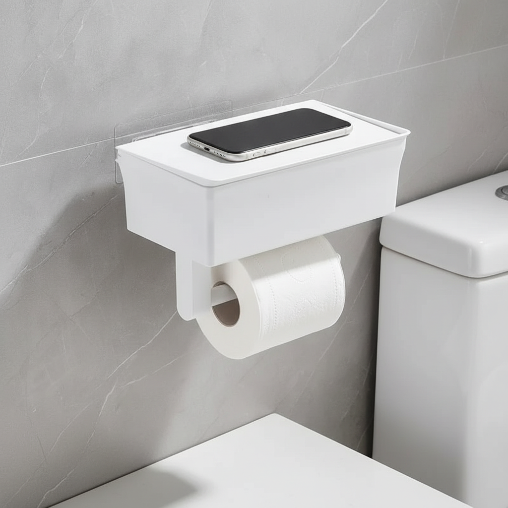 Wandgemonteerde toiletpapierhouder
