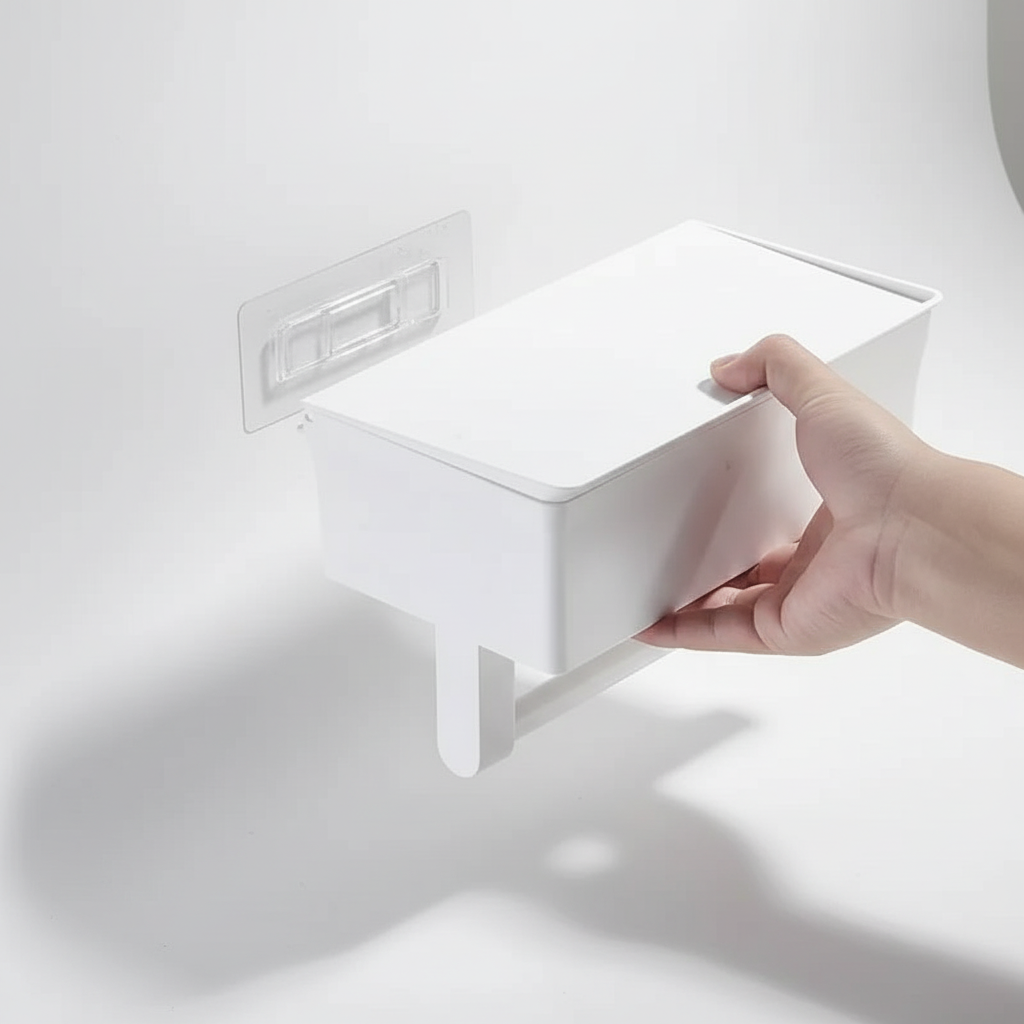 Wandgemonteerde toiletpapierhouder