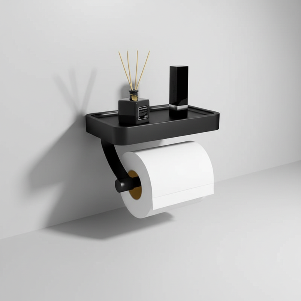 Wandgemonteerde toilettenpapierhouder – Noor
