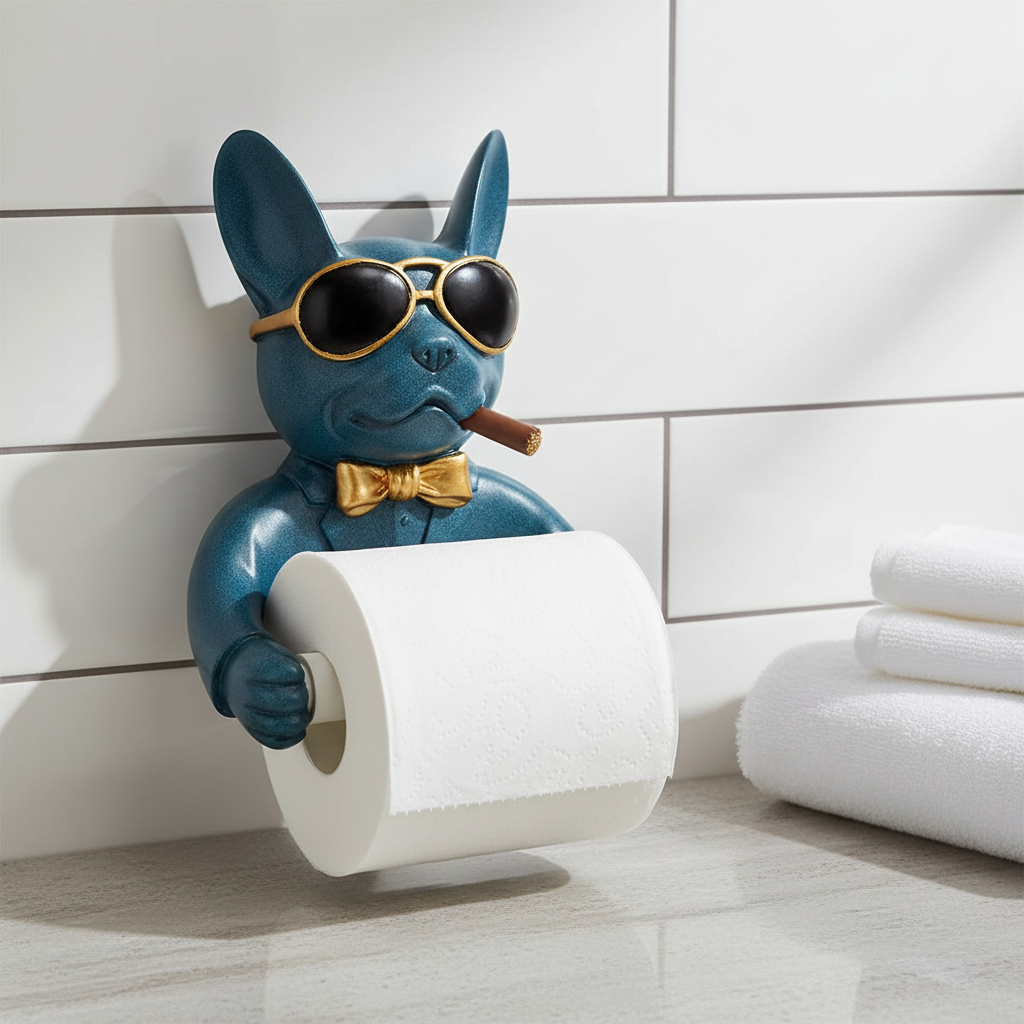 Muurbevestigde toilettenpapierhouder kunststof