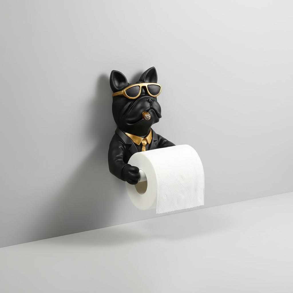 Muurbevestigde toilettenpapierhouder kunststof