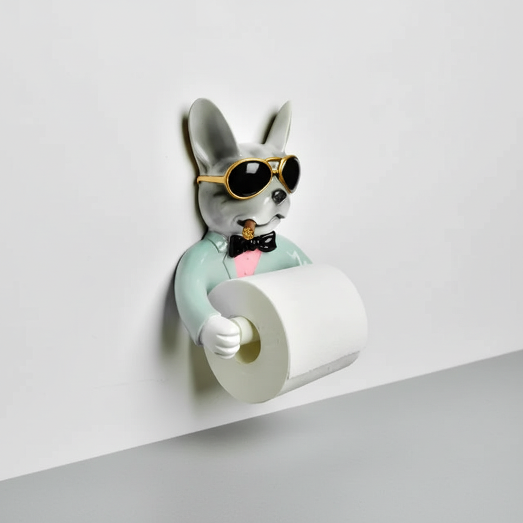 Muurbevestigde toilettenpapierhouder kunststof